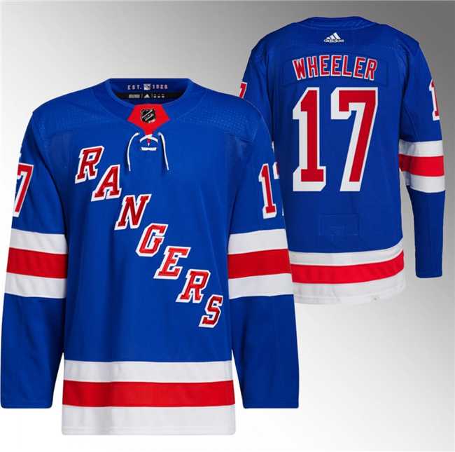 Mens New York Rangers #17 Blake Wheeler Royal Stitched Jersey->new york rangers->NHL Jersey